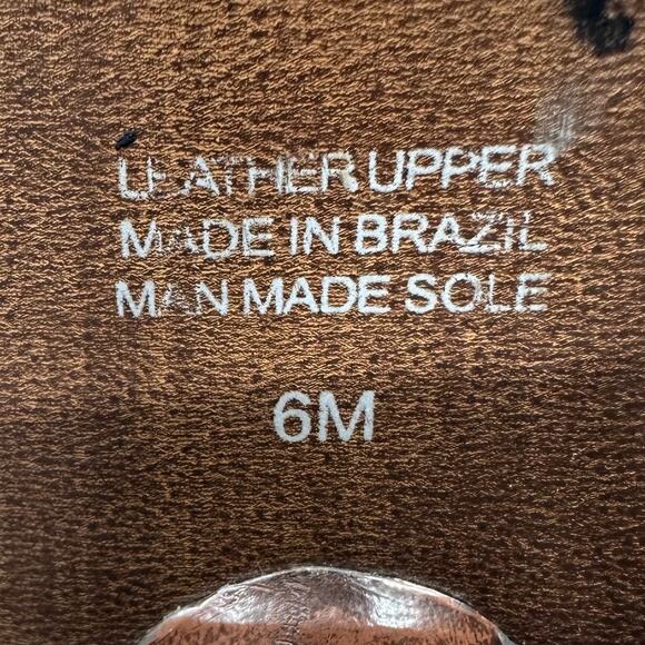 Matisse Paisley Square Toe Slide On High Heels Womens 6M Brown Leather Mules - Picture 10 of 11